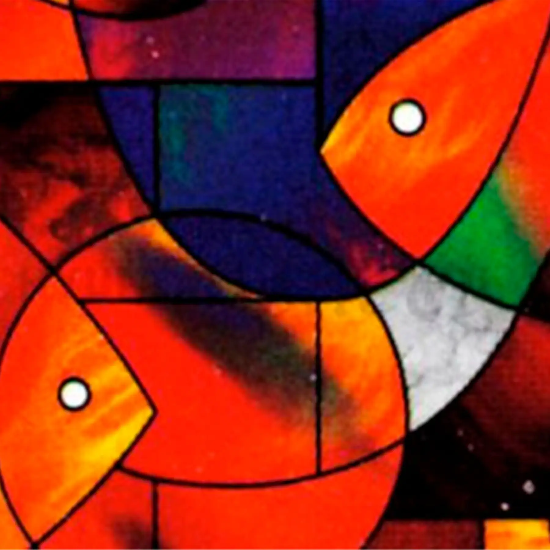 Film decorativo con diseño artístico de peces de colores